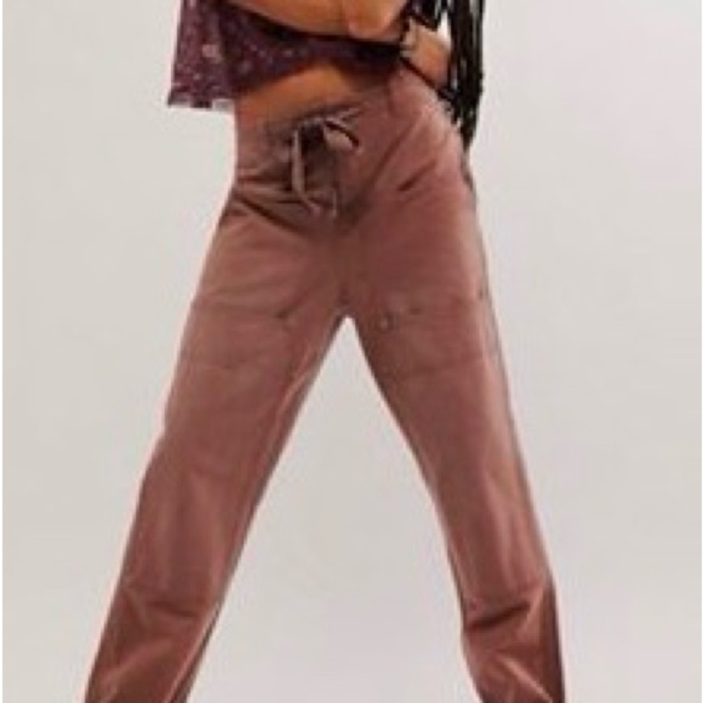 Free People Brown Track Pants